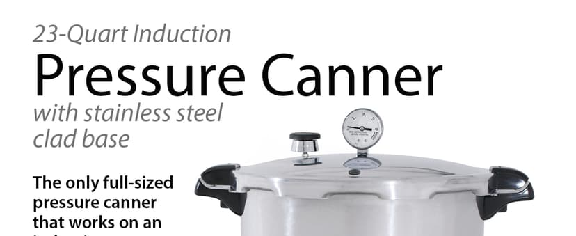 Presto 01784 23-Quart Induction Compatible Pressure Canner, Silver, Aluminum