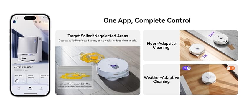 NARWAL Freo Z Ultra Robot Vacuum and Mop Combo, Dual RGB Cameras and Chips, AI Avoidance, 12000Pa Suction, Real-Time Decisions, Adaptive Hot-Water Self Wash & Self Emptying, Pet Hair, Quiet, Grey