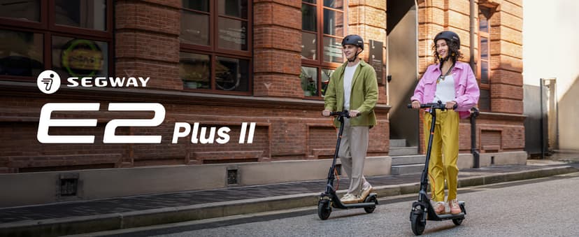 Segway Ninebot E2 Plus II/ E2 Pro Electric Scooter, 15.5 mph Top Speed, Front Suspension (E2P2 Only), Portable Kick Scooter for Adults, UL-2272 2271 Certified
