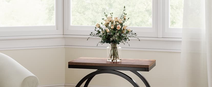 LITTLE TREE End Table, 3-Tier Side Table, Slim Sofa Side Table for Living Room, Tall Bedside Table Nightstand for Bedroom, Rustic Brown and Black