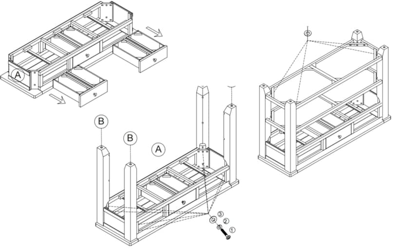 Solid Wood Console Table Entryway Table with Storage Drawers and Bottom Shelf Sofa Table for Entry Hallway Foyer Sofa Couch Table,Fully Assembled (48.8" Brown)