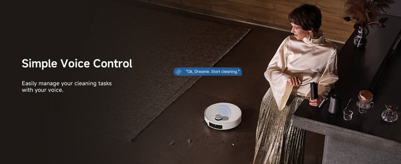 DREAME X50 Ultra Complete Robot Vacuum and Mop with Auto-Empty and Mop Self-Cleaning, 20,000Pa Suction, Obstacle Avoidance and 360° Navigation, Corner to Edge Deep Cleaning, Detangling Brush (White)