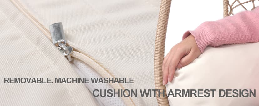 Hanging Egg Chair with Stand - Egg Swing Chair Outdoor Indoor Patio Wicker Chair Swing Hammock Egg Chairs 400lbs Capacity for Outside Patio, Bedroom, Garden and Balcony