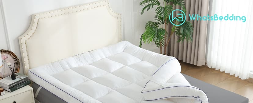 WhatsBedding 4 Inch Memory Foam Mattress Topper King Size, with 3D Bubble Mattress Pad Cover, Soft Quilted 100% Cotton Layer for Back Pain, White(78"x80")