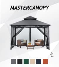 MASTERCANOPY 12’ X 16’ Louvered Pergola Outdoor Aluminum Patio Pergola with Adjustable Roof for Deck Backyard Garden (Black)
