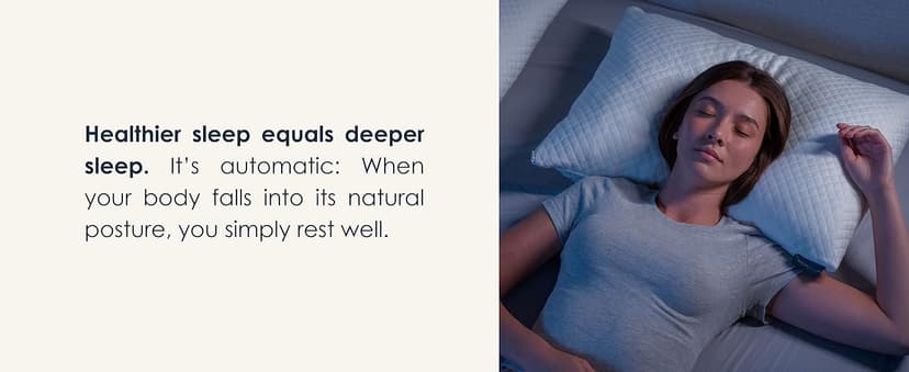 DreamyBlue Signature Pillow w/Adjustable Loft • Shredded Memory Foam Fill • Neutral Alignment for Side, Back, and Stomach Sleepers • Washable Bamboo Rayon Cover • CertiPUR-US Certified Foam (Queen)