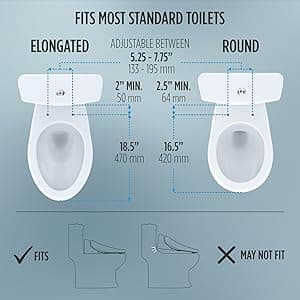 TOTO SW4734AT40#01 WASHLET+ Electronic Bidet Toilet Seat, Elongated, Cotton White