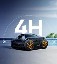 Pool Cleaner K20, 2H Runtime Cordless Robotic Pool Vacuum, Touch Screen, Smart Navigation, Cleans Floor, Walls, Waterline, Ideal for Above & In-Ground Pools, Self-Parking