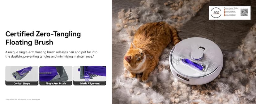 NARWAL Freo Z Ultra Robot Vacuum and Mop Combo, Dual RGB Cameras and Chips, AI Avoidance, 12000Pa Suction, Real-Time Decisions, Adaptive Hot-Water Self Wash & Self Emptying, Pet Hair, Quiet, Grey