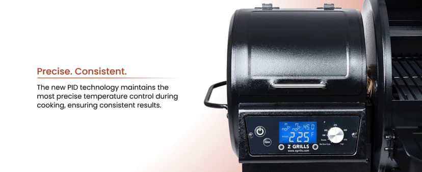 Z GRILLS ZPG-450A Wood Pellet Grill & Smoker with PID V2.1 Controller, 450 Sq in Cook Area, Meat Probe, 8 in 1 BBQ Grill Outdoor Auto Temperature Control, Black