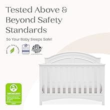 Delta Children Perry 6-in-1 Convertible Crib - Greenguard Gold Certified, Bianca White