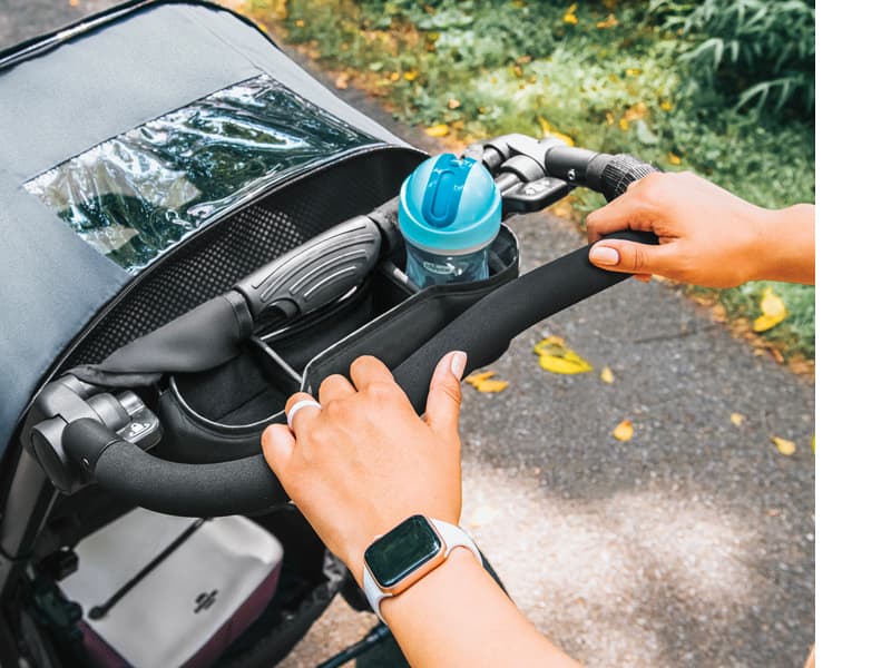 Chicco Activ3 Jogging Stroller, All-Terrain Stroller, Compatible with Chicco Infant Car Seats (not Included), Baby Travel Gear | Eclipse/Grey