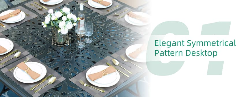 VIVIJASON 9-Piece High Patio Dining Set, Free-Rust Cast Aluminum Patio Bar Table and Chairs Set with 8 Swivel Bar Stools & 64" Bar Height Dining Table, Umbrella Hole for Backyard, Lawn, Garden