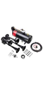 Medium Duty Onboard Air System/Kit 150 PSI Compressor 12V With 2.5 Gallon (9.5 Liter) Train/Air Horn Tank