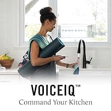 Delta Geist Brushed Nickel Bathroom Faucet 1 Hole, Single Hole Bathroom Sink Faucet for Vanity, Push-Pop Drain Assembly, SpotShield Brushed Nickel 15864LF-SP