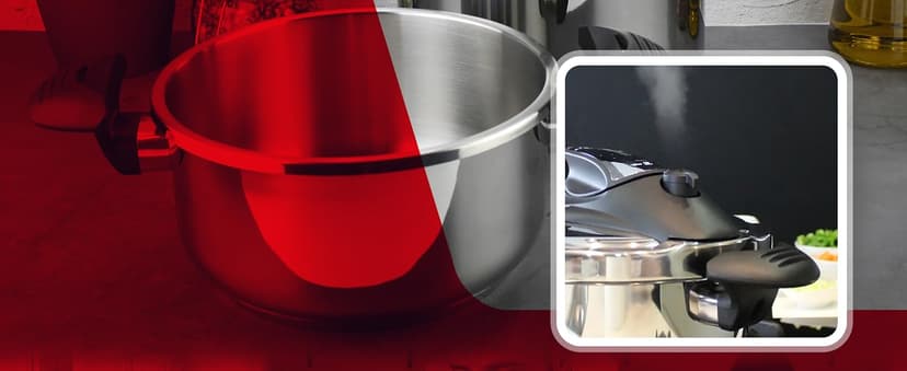 Magefesa Nova 4.2 Qt Stovetop Pressure Cooker – Fast Cooking, Easy Locking, 18/10 Stainless Steel, Induction Compatible, 5 Safety Features, 11.6 PSI