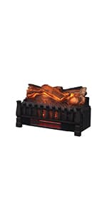 duraflame Electric Log Set 1,000 Sq Ft Heater, Faux Logs Insert with Infrared Flames for Existing Fireplaces, Remote Control Included
