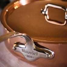 Mauviel M'Heritage 150 S 1.5mm Polished Copper & Stainless Steel 14-Piece Cookware Set With Cast Stainless Steel Handles And Curved Lid, Made In France