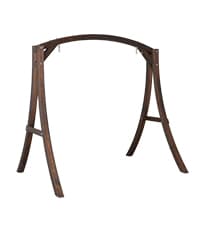 VINGLI Upgraded Patio Wooden Porch Swing for Courtyard & Garden, Heavy Duty 880 LBS Swing Chair Bench with Hanging Chains for Outdoors (Brown, 5 FT)