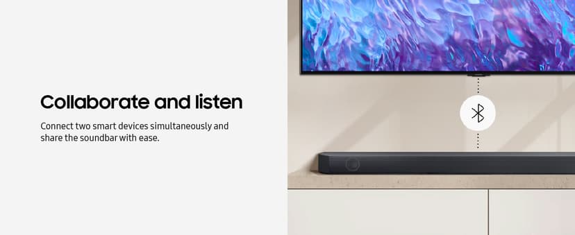SAMSUNG HW-Q600C 3.1.2ch Soundbar w/Dolby Audio, Q-Symphony, Adaptive Sound, HDMI eARC, Game Mode Pro, Bluetooth, Acoustic Beam, Tap Sound