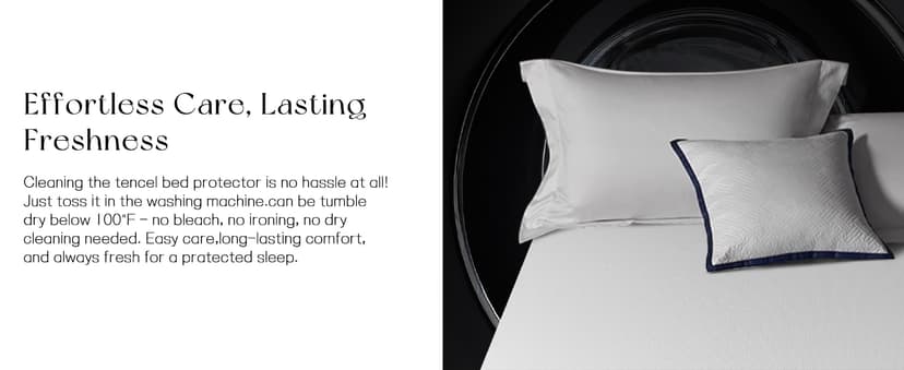King Mattress Protector Tencel 100% Waterproof Mattress Protector,Silky Soft & Breathable,Cooling Mattress Pad Cover Fitted 18" Deep Pocket Noiseless White,78"x80"