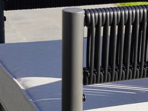 Grand patio Outdoor Dining Chairs Set of 4, 4 Pieces Patio Dining Chairs, Metal Woven Wicker Fixed Patio Chairs with Grey Cushions for Backyard, Deck, Garden, Porch, Lawn and Poolside (Black)