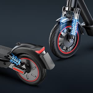 iScooter Electric Scooter for Adults,50/30 Miles Range, 28 MPH Top Speed, 800/750W Motor, 10" Pneumatic Tires, Foldable Dual Shock Absorption Commuting E Scooter with APP & Turn Signals & Storage Bag