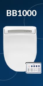 Bio Bidet BB1000 Electric Bidet Toilet Seat, Warm Water with Air Dryer, Heated Seat with Slow Close Lid, Remote Control, Elongated White