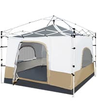 REDCAMP Canopy Camping Tent for Pop Up Canopy Tent, Inner Tent Converts Straight Leg 10'x10' or 10'x20' Canopy into Camping Tent, Fits 4-6 Person(Frame/Shelter NOT Included)