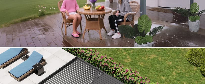 MELLCOM Louvered Pergola 10x18, Modern Aluminum Pergola with Adjustable Roof, Outdoor Shade Structure with Integrated Drainage System, Hardtop Gazebo Carport for Patio