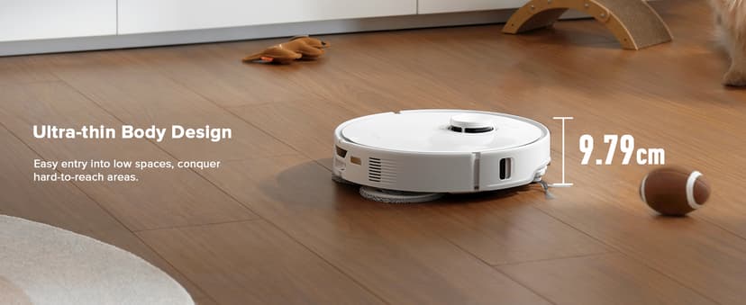 roborock Qrevo Curv S5X Robot Vacuum and Mop, 17000Pa Suction, Zero-Tangling Design, FlexiArm Side Brush, Smart Obstacle Avoidance, Self-Washing & Drying & Emptying for Carpet, Pet Hair, Hard Floor
