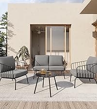 EAST OAK 2-Person Outdoor Porch Swing with Adjustable Canopy, Patio Swing Chair with Comfortable and Breathable Seats, Independent Swing Chairs for Garden, Balcony, Backyard, Chestnut Brown