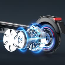 iScooter Electric Scooter for Adults,50/30 Miles Range, 28 MPH Top Speed, 800/750W Motor, 10" Pneumatic Tires, Foldable Dual Shock Absorption Commuting E Scooter with APP & Turn Signals & Storage Bag