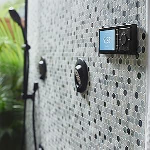 Moen Matte Black Smart Shower 4-Outlet Digital Shower Controller for Thermostatic Shower Valve, TS3304BL