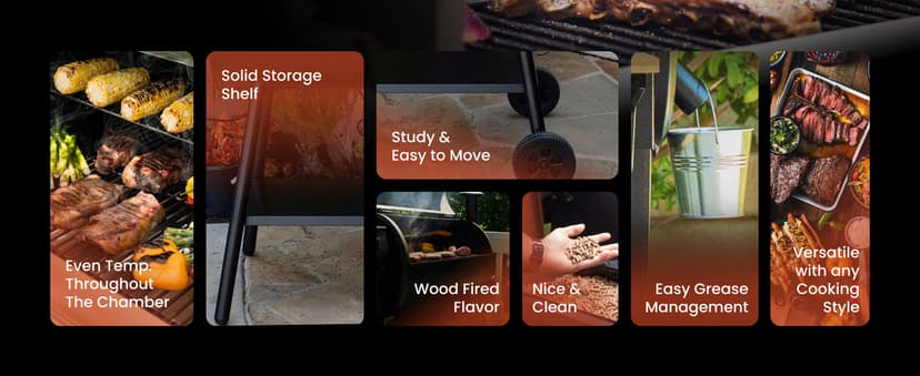 Z GRILLS ZPG 550B2 Wood Pellet Smoker, 8 in 1 BBQ Grill with Latest PID Technology LCD Controller, Auto Temperature Control, Meat Probe, 553 sq in Black