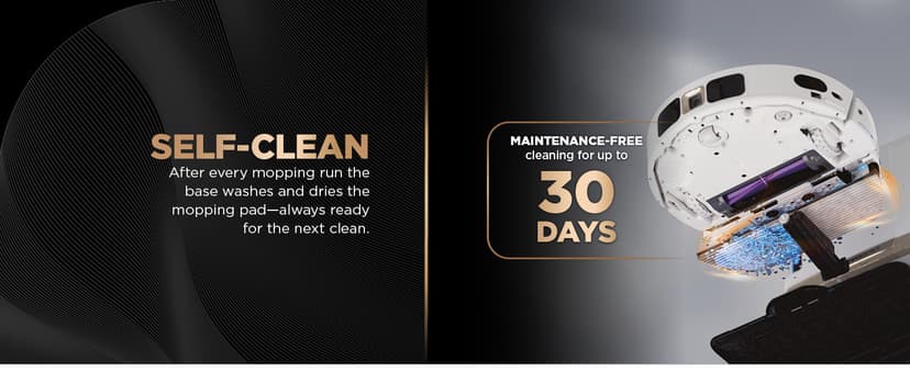 Shark Robot Vacuum & Mop Combo, PowerDetect NeverTouch Pro, Self-Emptying, Self-Refill with Self-Clean Pad Wash & Dry, 60-Day Debris Capacity, 30-Day Refill Tank, 5 PowerDetect Technologies, AV2800ZE