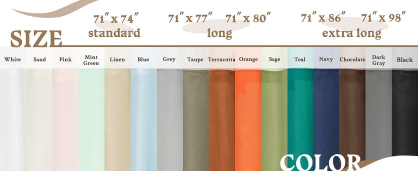 No Hook Slub Textured Shower Curtain with Snap-in PEVA Liner Set - 71" x 74"(72"), Hotel Style with See Through Top Window, Fabric Outer Curtain & Waterproof Inner Liner, White, 71x74