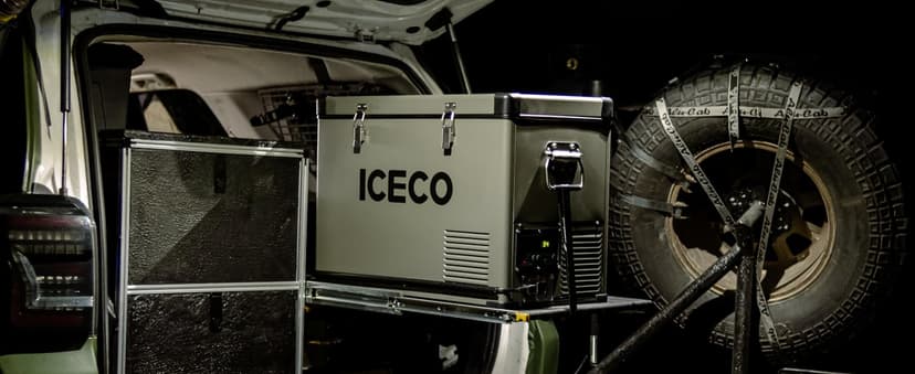 ICECO VL45 Portable Refrigerator with Battery, 47Qt/45L 12 Volt Refrigerator with SECOP, 0°-50°F 12v Fridge Freezer, 12/24VDC 110-240VAC, Electric Cooler for Car, RV, Camping| With 250Wh Battery