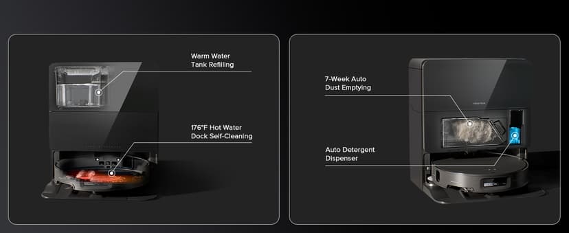 roborock Saros 10 Robot Vacuum and Mop, 22,000Pa Suction, AI Obstacle Avoidance, 3.14-inch Ultra Thin, Intelligent Dirt Detection, Zero Tangling Main Brush, Hot Water Mop & Dock Self Cleaning