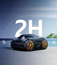 Pool Cleaner K20, 2H Runtime Cordless Robotic Pool Vacuum, Touch Screen, Smart Navigation, Cleans Floor, Walls, Waterline, Ideal for Above & In-Ground Pools, Self-Parking