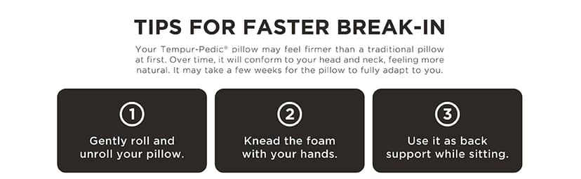 Tempur-Pedic TEMPUR-Ergo Neck Pillow, Large Profile, White