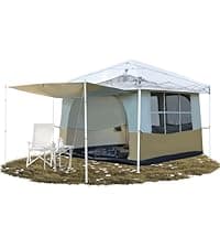 REDCAMP Canopy Camping Tent for Pop Up Canopy Tent, Inner Tent Converts Straight Leg 10'x10' or 10'x20' Canopy into Camping Tent, Fits 4-6 Person(Frame/Shelter NOT Included)