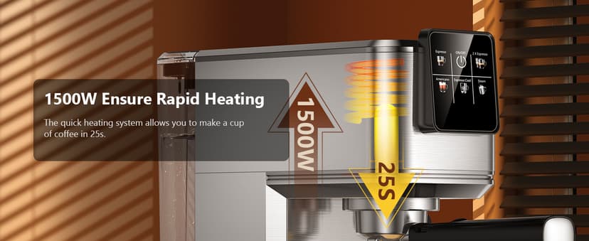 KEENSTAR 20Bar Espresso Machine with Rapid Cold Brew, Hot & Iced Coffee Machine, Espresso Maker with Milk Frother Steam Wand, Touch Screen with 40oz Water Tank for Latte, Cappuccino, Gift