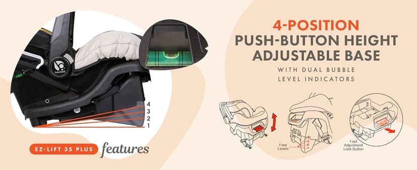 Baby Trend Infant and Toddler Double Stroller & Car Seat Combo, 2 Pc Set, Khaki - Portable and Lightweight Stroller Duo and Car Seat Travel System Tandem