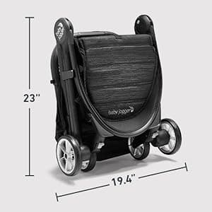 Baby Jogger City Tour 2 Ultra-Compact Carry-On Approved Travel Stroller in Pitch Black Lightweight Easy Fold Ideal for Traveling and Everyday Adventures
