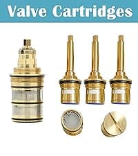 HOMEDEC 12inch Rain Shower System with Full Body Jets Sprays, Ceiling LED Brass Shower Faucet Set with 3 Functions Thermostatic Valve, Can Use All Function At Once