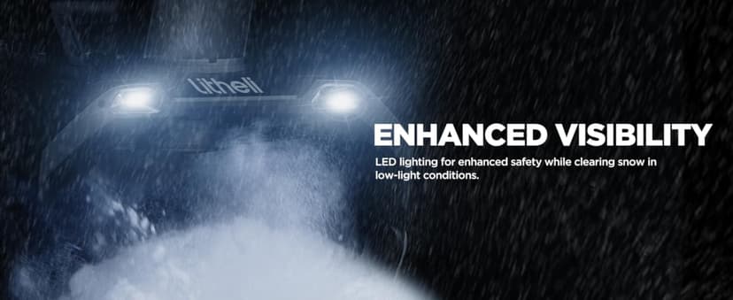 Litheli 2X20V Cordless Snow Blower, 20 Inch Snow Thrower with 4.0Ah Battery, Electric Snow Blowers with LED Spotlight and Brushless Motor for Walkways and Driveways