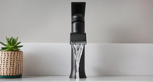 Moen 6702BN Genta LX One Handle Single Hole Modern Bathroom Sink Faucet with Optional Deckplate, Brushed Nickel