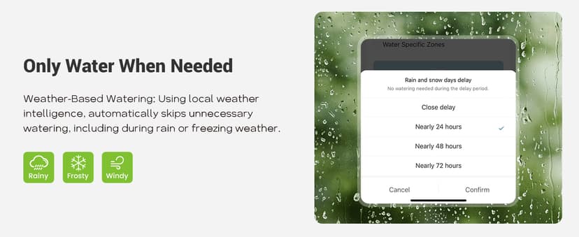RAINPOINT 8 Zone Smart Sprinkler Controller - Local Weather Intelligence WiFi Sprinkler System Controller, Easy Install APP Control Irrigation System, Sprinkler Timer for Garden Yard