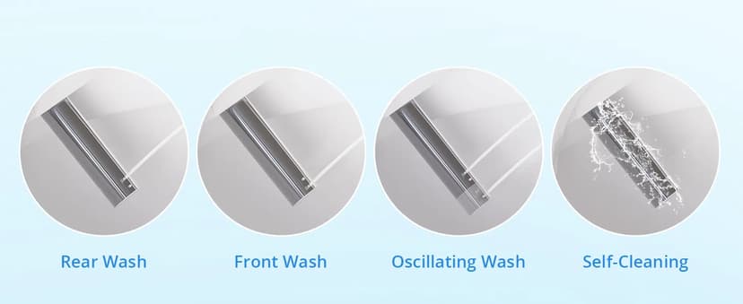 Electric Smart Bidet Toilet Seat Elongated with 4 Water Modes, Heated Toilet Seat with Instant Warm Water and Warm Dryer, Night Light, Slow Close Lid, LED Display, Side Arm Control (Round)